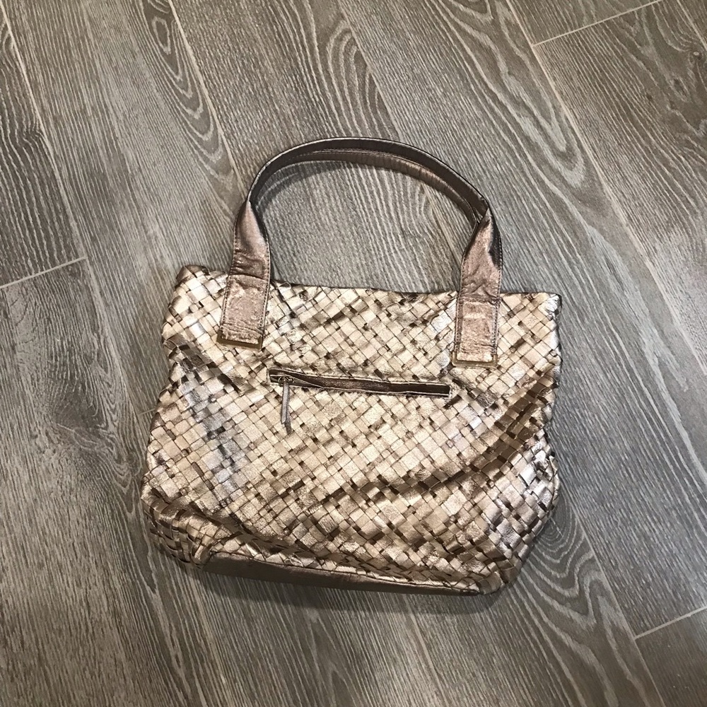 Elliot Luca Cross stitched pattern shoulder bag